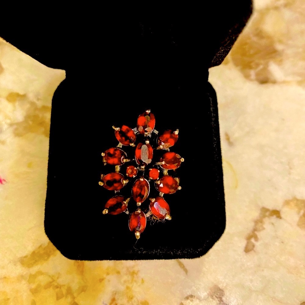 NATURAL RED MOZAMBIQUE GARNET GEMSTONE RING‼️❤️